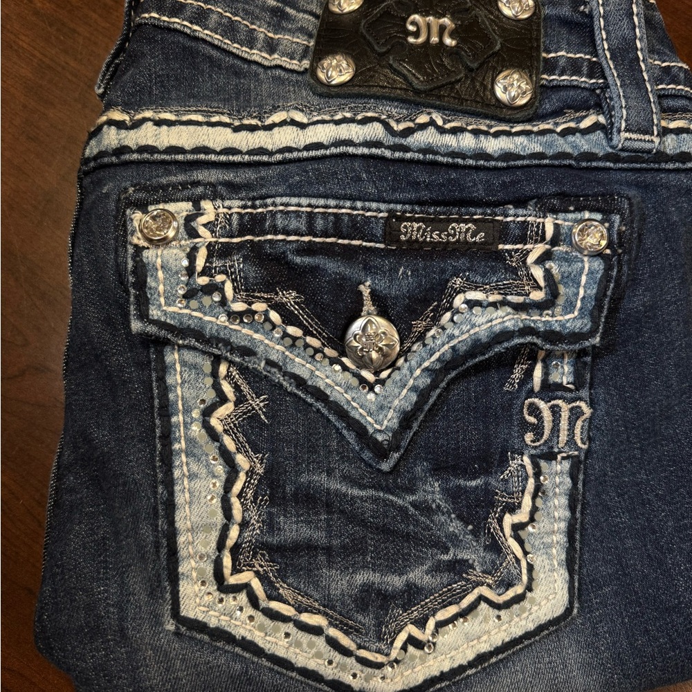 Signature Blue Boot Cut Jeans with Western Flair